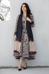 BAROUQE-3PC KHADDAR PRINTED SHIRT WITH KHADDAR PRINT DUPATTA AND PRINT TROUSER-GM-2560