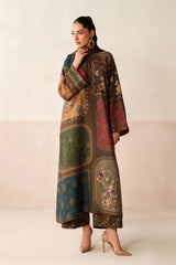 BAROQUE-3PC KHADDAR PRINTED SHIRT WITH KHADDAR PRINTED DUPATTA AND PRINTED TROUSER-GM-2661