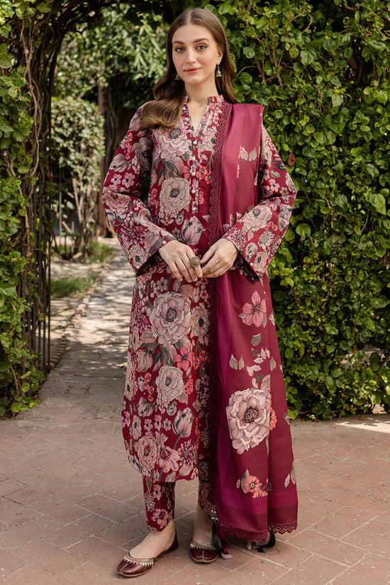 BAROQUE-3PC KHADDAR PRINTED SHIRT WITH KHADDAR PRINTED DUPATTA AND PRINT TROUSER-GM-2645