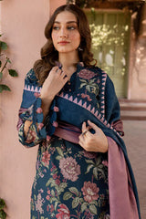 BAROQUE-3PC KHADDAR PRINTED SHIRT WITH KHADDAR PRINTED DUPATTA AND PRINT TROUSER-GM-2647