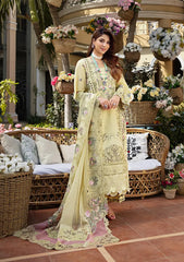 ELAF-3PC LAWN CHIKANKARI EMBROIDERED SHIRT WITH KHAADI NET EMB DUPATTA AND EMB TROUSER-GM-4601