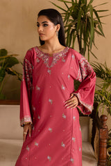 BATIK-2PC DHANAK EMBROIDERED SHIRT & EMBROIDERED TROUSER-GM-114