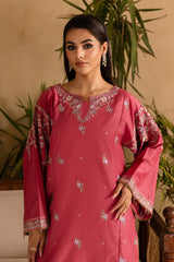 BATIK-2PC DHANAK EMBROIDERED SHIRT & EMBROIDERED TROUSER-GM-114