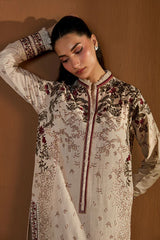 SOBIA NAZIR-3PC DHANAK EMBROIDERED SHIRT WITH DHANAK EMBROIDERED SHAWL AND TROUSER-GM-4424