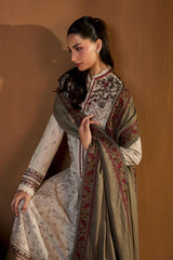 SOBIA NAZIR-3PC DHANAK EMBROIDERED SHIRT WITH DHANAK EMBROIDERED SHAWL AND TROUSER-GM-4424