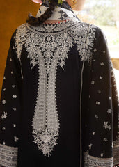 HUSSAIN REHAR-3PC DHANAK EMBROIDERED SHIRT WITH COTTON NET EMBROIDERED DUPATTA AND EMB TROUSER-GM-4196