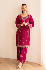 BATIK-2PC DHANAK EMBROIDERED SHIRT & EMBROIDERED TROUSER-GM-110