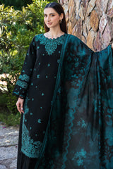 BATIK-3PC KHADDAR EMBROIDERED SHIRT WITH COURTRAI PRINTED SHAWL AND TROUSER-GM-4391