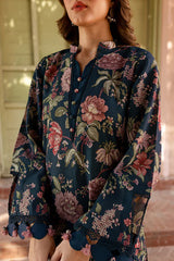 BAROQUE-3PC KHADDAR PRINTED SHIRT WITH KHADDAR PRINTED DUPATTA AND PRINT TROUSER-GM-2647