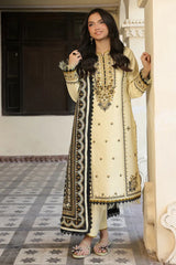ASIM JOFA - 3PC LAWN EMBROIDERED SHIRT WITH MONARK PRINTED DUPATTA AND TROUSER -GM-3728
