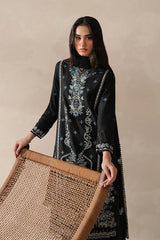 BEECHTREE-3PC KARANDI EMBROIDERED SHIRT WITH KHADDI NET EMBROIDERED DUPATTA AND EMB TROUSER-GM-4258