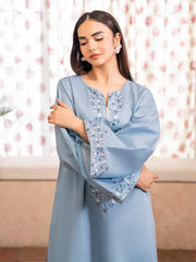 IZEL-2PC DHANAK EMBROIDERED SHIRT WITH DHANAK TROUSER-GM-102
