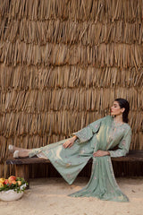 BATIK-3PC DHANAK EMBROIDERED SHIRT WITH DHANAK EMBROIDERED SHAWL AND EMB TROUSER-GM-4347
