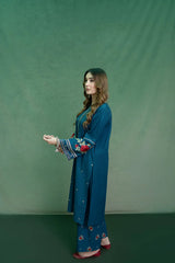 URGE-2PC DHANAK EMBROIDRED SHIRT WITH DHANAK EMBROIDRED TROUSER-GM-101