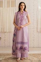 ASIFA NABEEL-3PC LAWN EMBROIDERED SHIRT WITH MONARK PRINTED DUPATTA AND TROUSER-GM-3756