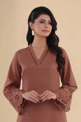 SAPPHIRE-3PC DHANAK EMBROIDERED SHIRT WITH KHADDI NET EMB DUPATTA AND TROUSER-GM-4263