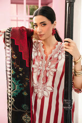 MARIA.B-3PC LAWN EMBROIDERED PRINTED SHIRT WITH CHIFFON PRINT DUPATTA AND PRINT TROUSER-GM-2526