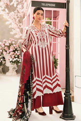 MARIA.B-3PC LAWN EMBROIDERED PRINTED SHIRT WITH CHIFFON PRINT DUPATTA AND PRINT TROUSER-GM-2526