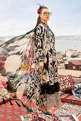 MARIA.B-3PC KHADDAR PRINTED EMB SHIRT WITH KHADDAR PRINTED DUPATTA AND PRINTED TROUSER-GM-2629