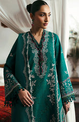 REPUBLIC WOMENSWEAR-3PC DHANAK EMBROIDERED SHIRT WITH DHANAK EMB SHAWL & DHANAK TOUSER-GM-4251