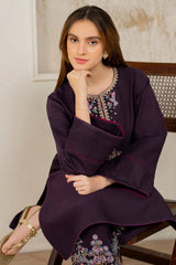 JAZMIN-2PC DHANAK EMBROIDERED SHIRT & EMBROIDERED TROUSER-GM-111