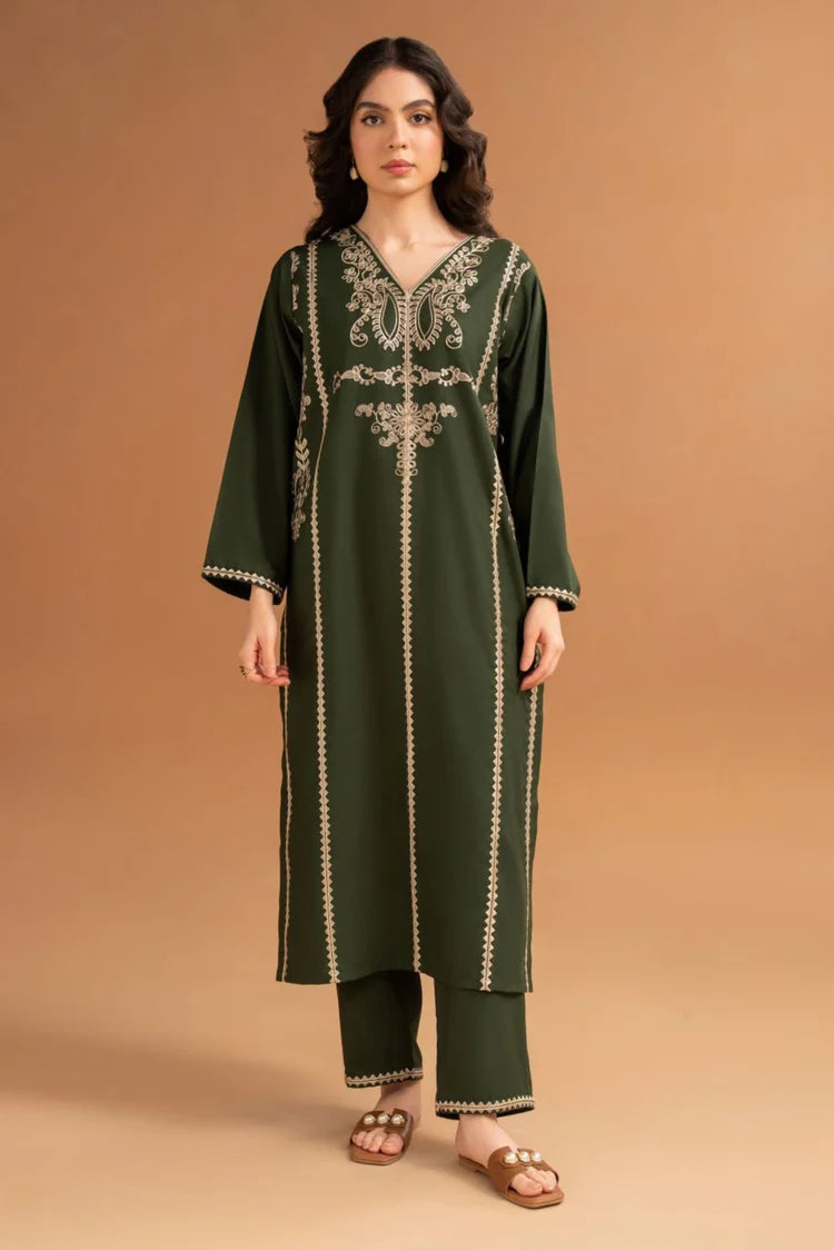 LAZULI-2PC LAWN EMBROIDRED SHIRT WITH LAWN EMBROIDRED TROUSR-GM-3463