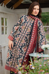 JAZMIN-3PC KHADDAR PRINTED SHIRT WITH KHADDAR PRINTED DUPATTA AND PRINTED TROUSER-GM-2627