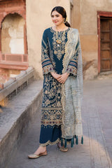 BATIK-3PC LAWN SEQUIN EMBROIDERED SHIRT WITH KHADDI NET EMBROIDERED DUPATTA AND EMB TROUSER-GM-4672