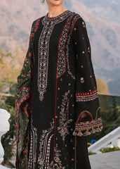 HUSSAIN REHAR-3PC DHANAK EMBROIDERED SHIRT WITH COURTRAI PRINTED SHAWL AND TROUSER-GM-4261