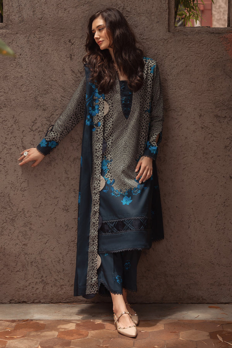 CHARIZMA-3PC KHADDAR PRINTED SHIRT WITH KHADDAR PRINTED DUPATTA AND PRINT TROUSER-GM-2656