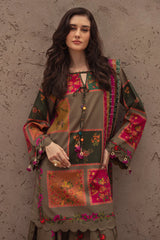 CHARIZMA-3PC KHADDAR PRINTED SHIRT WITH KHADDAR PRINTED DUPATTA AND PRINT TROUSER-GM-2655