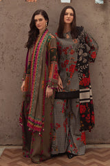 CHARIZMA-3PC KHADDAR PRINTED SHIRT WITH KHADDAR PRINTED DUPATTA AND PRINT TROUSER-GM-2655
