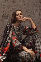 CHARIZMA-3PC KHADDAR PRINTED SHIRT WITH KHADDAR PRINTED DUPATTA AND PRINT TROUSER-GM-2653