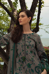 CHARIZMA-3PC KHADDAR PRINTED SHIRT WITH KHADDAR PRINTED DUPATTA AND PRINT TROUSER-GM-2650