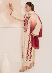 IZEL-3PC LAWN EMBROIDERED SHIRT WITH CHIFFON TYE&DYE DUPATTA AND TROUSER-GM-4649