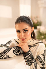 MIRANA-3PC LAWN EMBROIDERED SHIRT WITH KHADDI NET EMBROIDERED DUPATTA & TROUSER-GM-4701