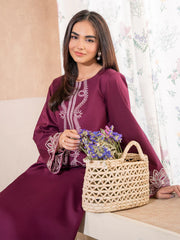 IZEL-2PC DHANAK EMBROIDERED SHIRT WITH DHANAK TROUSER-GM-104