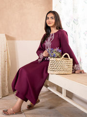 IZEL-2PC DHANAK EMBROIDERED SHIRT WITH DHANAK TROUSER-GM-104