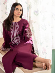IZEL-2PC DHANAK EMBROIDERED SHIRT WITH DHANAK TROUSER-GM-104