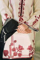 ZAHRA SHAHJAHAN- 3PC LAWN EMBROIDERED SHIRT WITH DIAMOND PRINTED DUPATTA-GM-2738