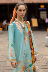 MUSHQ-3PC LAWN PRINTED SHIRT WITH CHIFFON PRINT DUPATTA AND PRINT TROUSER-GM-2507