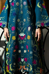 ZAIB-3PC DHANAK EMBROIDERED SHIRT WITH DHANAK EMBROIDERED SHAWL AND TROUSER-GM-4370