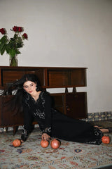 ZAIB-3PC DHANAK EMBROIDERED SHIRT WITH DHANAK EMBROIDERED SHAWL AND TROUSER-GM-4386