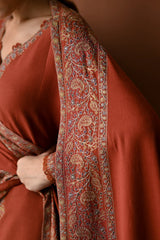 BATIK-3PC DHANAK EMBROIDERED SHIRT WITH DHANAK EMBROIDERED SHAWL AND TROUSER-GM-4313