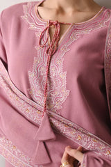 BATIK-3PC DHANAK EMBROIDERED SHIRT WITH DHANAK EMBROIDERED SHAWL AND TROUSER-GM-4189