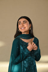 ZAIB-3PC LAWN EMBROIDERED SHIRT WITH CHIFFON EMB DUPATTA AND TROUSER-GM-4512