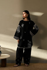 ZAIB-3PC DHANAK EMBROIDERED SHIRT WITH MUNARK EMBROIDERED DUPATTA AND TROUSER-GM-4406