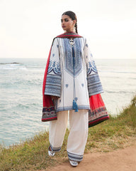 URGE-3PC LAWN EMBROIDERED SHIRT WITH CHIFFOON PRINTED DUPATTA AND EMB TROUSER-GM-4511