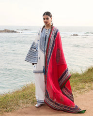 URGE-3PC LAWN EMBROIDERED SHIRT WITH CHIFFOON PRINTED DUPATTA AND EMB TROUSER-GM-4511