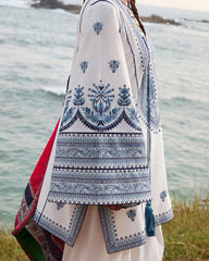 URGE-3PC LAWN EMBROIDERED SHIRT WITH CHIFFOON PRINTED DUPATTA AND EMB TROUSER-GM-4511